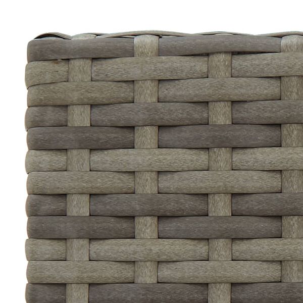 vidaXL 5 Piece Garden Bar Set Grey Poly Rattan