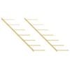 vidaXL Wall-mounted Wine Rack for 7 Bottles 2 pcs Gold Metal