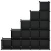 vidaXL Storage Cube Organiser with 15 Cubes Black PP