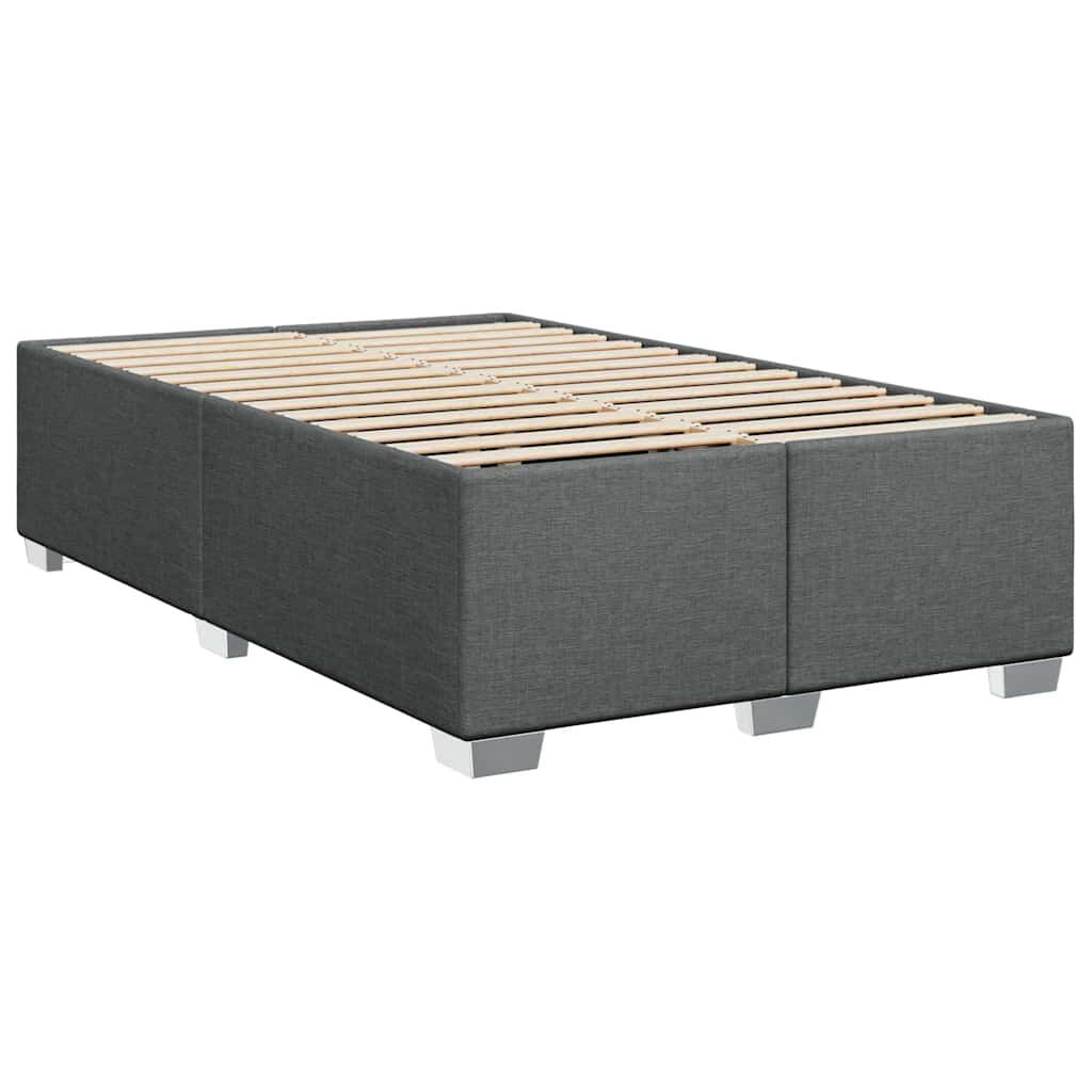vidaXL Bed Frame without Mattress Dark Grey Queen Fabric