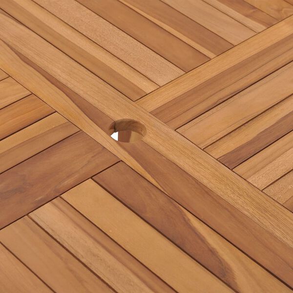 vidaXL Garden Dining Table 110x110x75 cm Solid Wood Teak