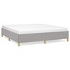 vidaXL Bed Frame without Mattress Light Grey 193x203 cm King Fabric