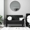 vidaXL Bench with Backrest Black 120x62x75.5 cm Fabric