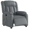 vidaXL Electric Massage Recliner Chair Grey Faux Leather