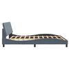 vidaXL Bed Frame without Mattress "Hanko" Dark Grey 183x213 cm Velvet