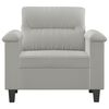 vidaXL Sofa Chair Light Grey 60 cm Microfibre Fabric