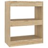 vidaXL Book Cabinet/Room Divider Sonoma Oak 60x30x72 cm
