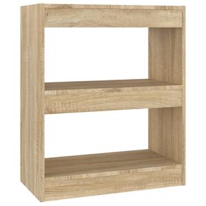 vidaXL Book Cabinet/Room Divider Sonoma Oak 60x30x72 cm