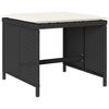 vidaXL 11 Piece Garden Dining Set with Cushions Brown Poly Rattan