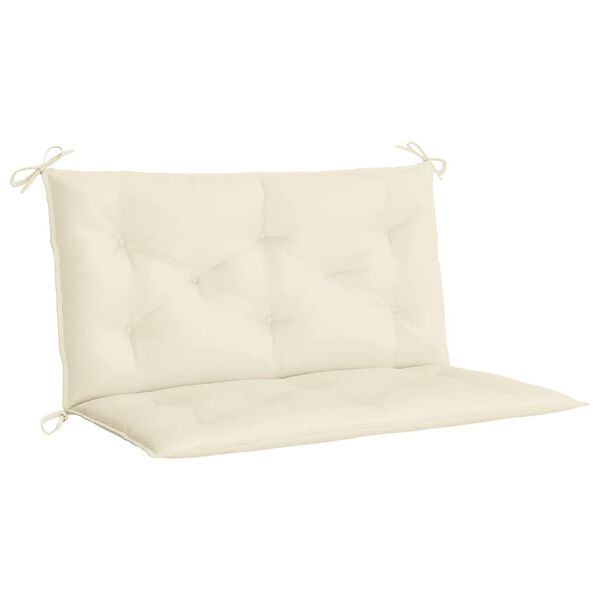 vidaXL Garden Bench Cushion Cream White 100x(50+50)x7cm Oxford Fabric