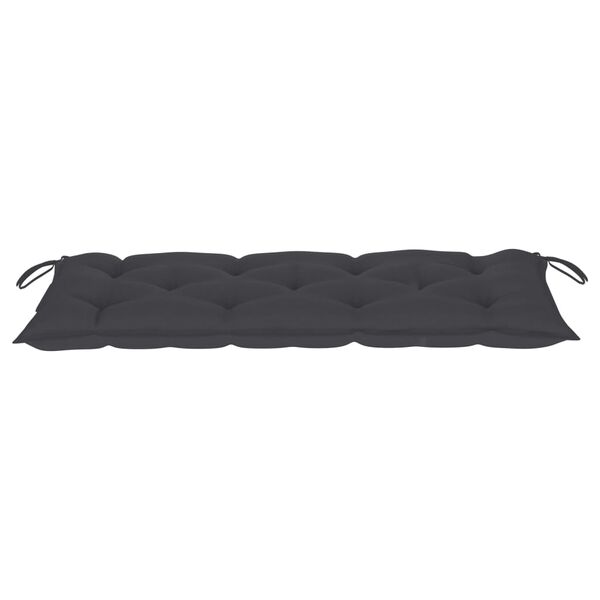 vidaXL Folding Garden Bench with Cushion 118 cm Bamboo