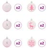 vidaXL Christmas Bauble Set 40 pcs White and Pink