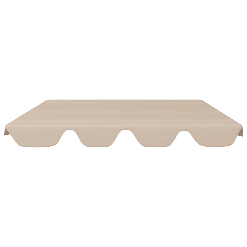 vidaXL Replacement Canopy for Garden Swing Beige 150/130x105/70 cm