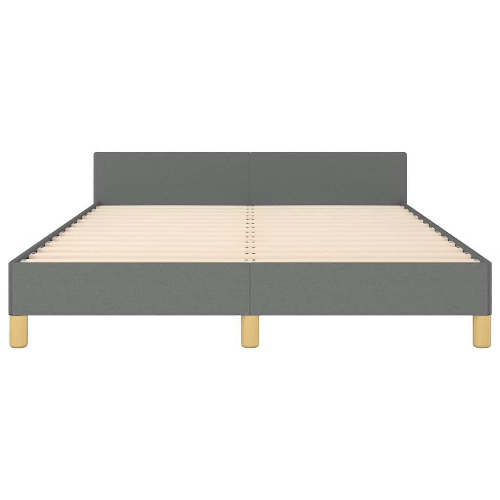 vidaXL Bed Frame without Mattress Dark Grey California King Fabric