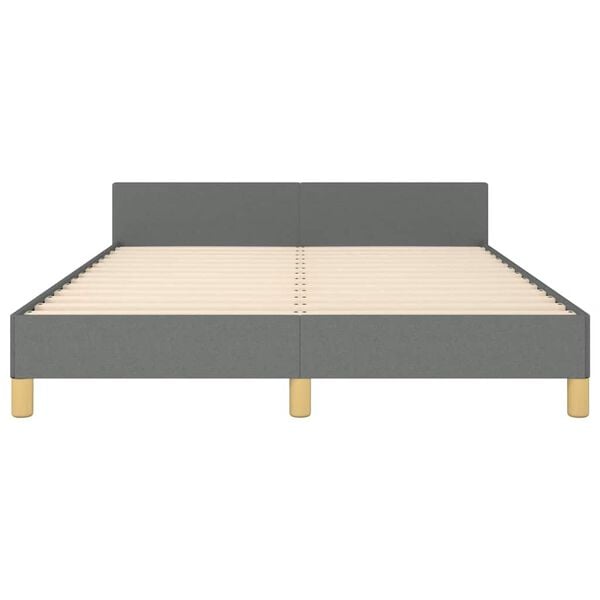 vidaXL Bed Frame without Mattress Dark Grey California King Fabric