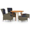 vidaXL 5 Piece Garden Dining Set Brown