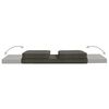 vidaXL Folding Floor Chair Dark Grey Fabric