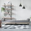 vidaXL Sofa Bed with Armrests Light Grey Fabric
