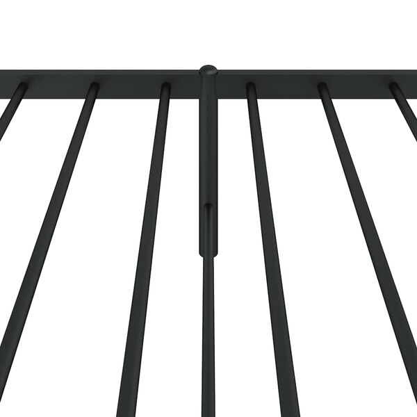 vidaXL Metal Bed Frame without Mattress with Headboard Black 100x190cm