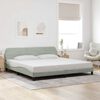 vidaXL Bed Frame "Dover" Light Grey 193x203 cm Velvet