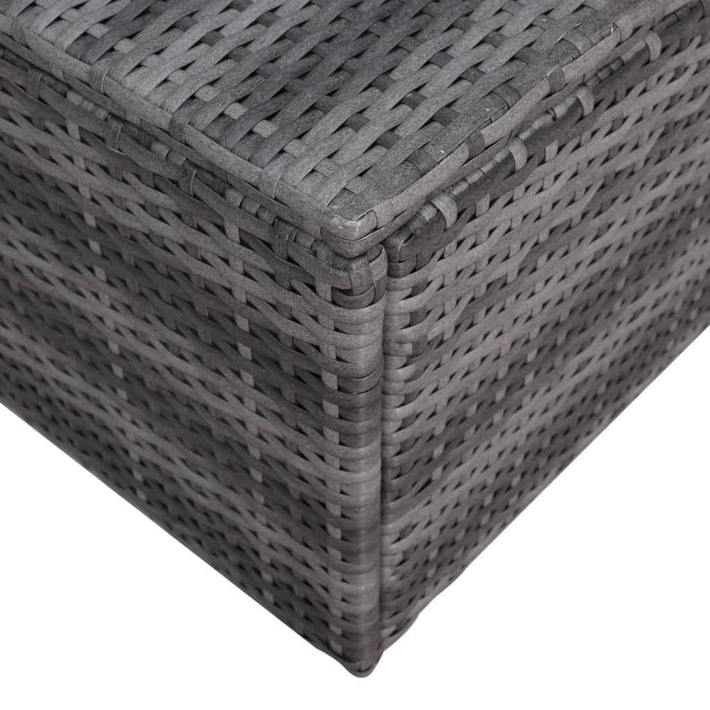 vidaXL 9 Piece Garden Lounge Set with Cushions Poly Rattan Grey