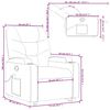 vidaXL Stand up Massage Recliner Chair Cream Fabric