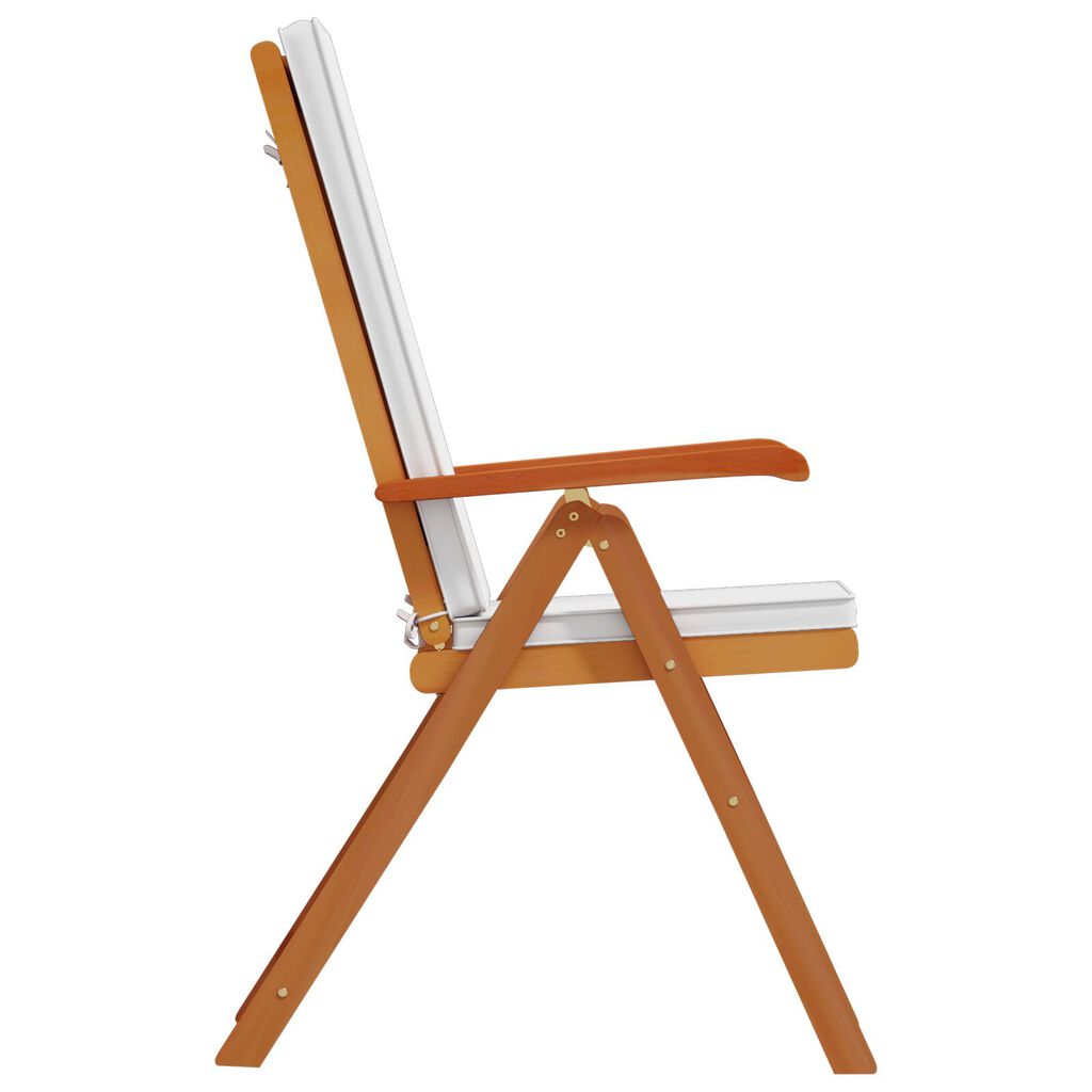 vidaXL Reclining Garden Chairs with Cushions 6 pcs Solid Teak Wood