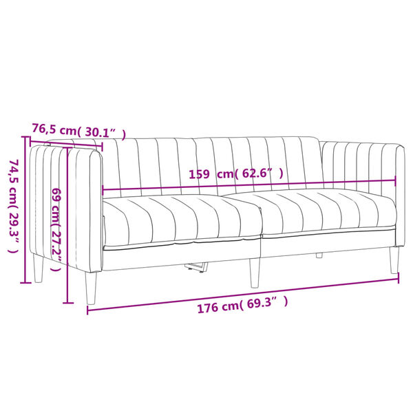 vidaXL 2 Piece Sofa Set Dark Grey Fabric