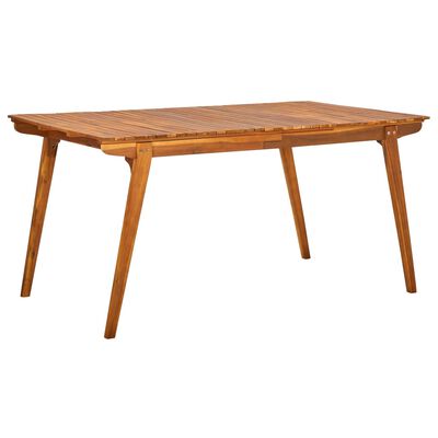 vidaXL Garden Table 150x90x75 cm Solid Acacia Wood