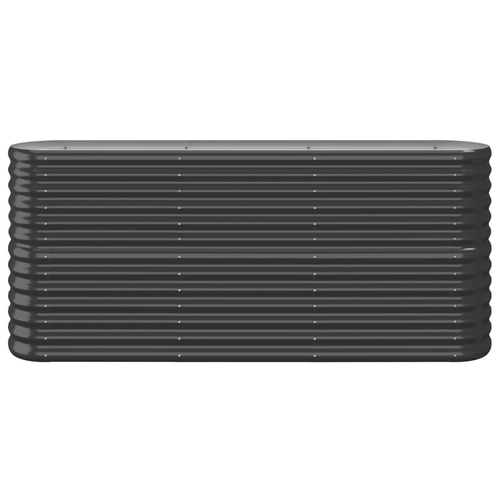 vidaXL Garden Raised Bed Powder-coated Steel 152x40x68 cm Anthracite