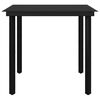 vidaXL 3 Piece Garden Dining Set Poly Rattan and Glass
