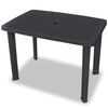 vidaXL 3 Piece Bistro Set Plastic Anthracite