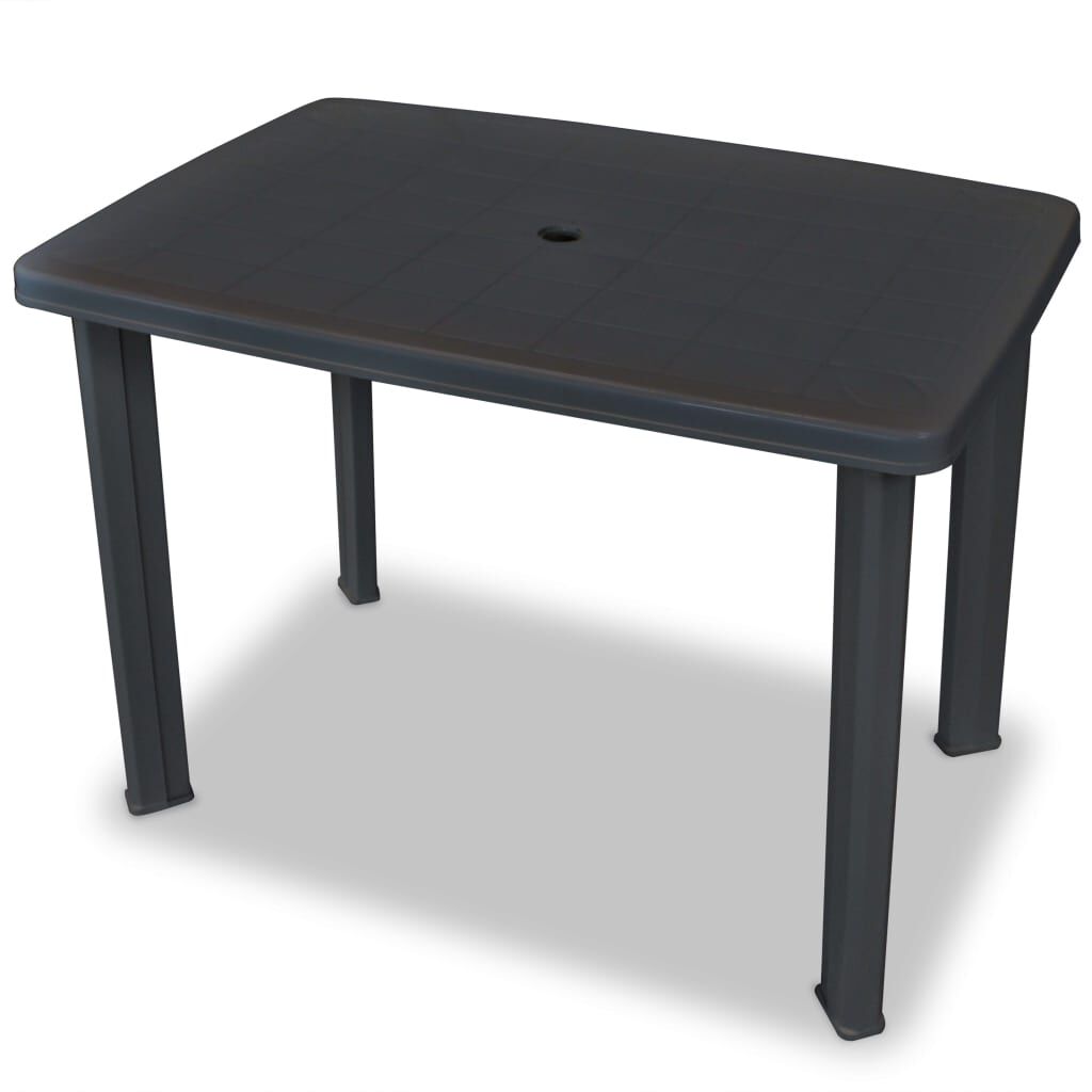 vidaXL 3 Piece Bistro Set Plastic Anthracite