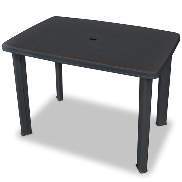 vidaXL 3 Piece Bistro Set Plastic Anthracite