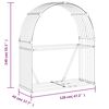 vidaXL Log Holder Anthracite 120x45x140 cm Galvanised Steel