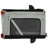 vidaXL Pet Bike Trailer Grey and Black Oxford Fabric&Iron
