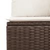 vidaXL 7 Piece Garden Sofa Set with Cushions Brown Poly Rattan