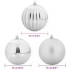 vidaXL Christmas Bauble Set Other 3 pcs Silver Ø 25 cm