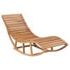 vidaXL Rocking Sun Lounger with Cushion Solid Teak Wood