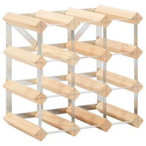 vidaXL Wine Rack for 12 Bottles Solid Pinewood