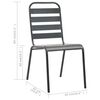 vidaXL 5 Piece Garden Dining Set Steel Dark Grey