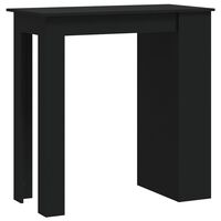vidaXL Bar Table with Storage Rack Black 102x50x103.5 cm Engineered Wood