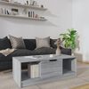 vidaXL Coffee Table Grey Sonoma 102x50x36 cm Engineered Wood