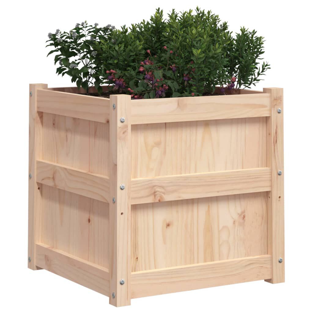 vidaXL Garden Planter 50x50x50 cm Solid Wood Pine