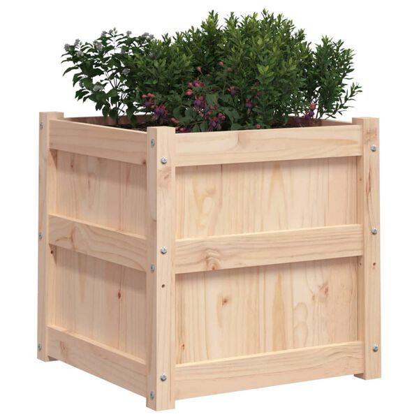 vidaXL Garden Planter 50x50x50 cm Solid Wood Pine