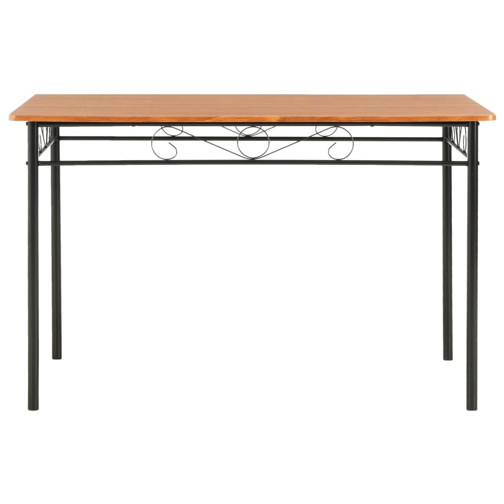 vidaXL 7 Piece Dining Set MDF and Steel Brown
