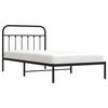 vidaXL Metal Bed Frame without Mattress with Headboard Black 100x200cm