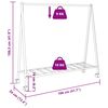 vidaXL Clothes Rack with Shelves and Wheels 106x34x106.5 cm Bamboo