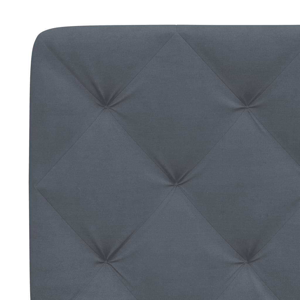 vidaXL Bed Frame without Mattress Dark Grey 100x190 cm Velvet