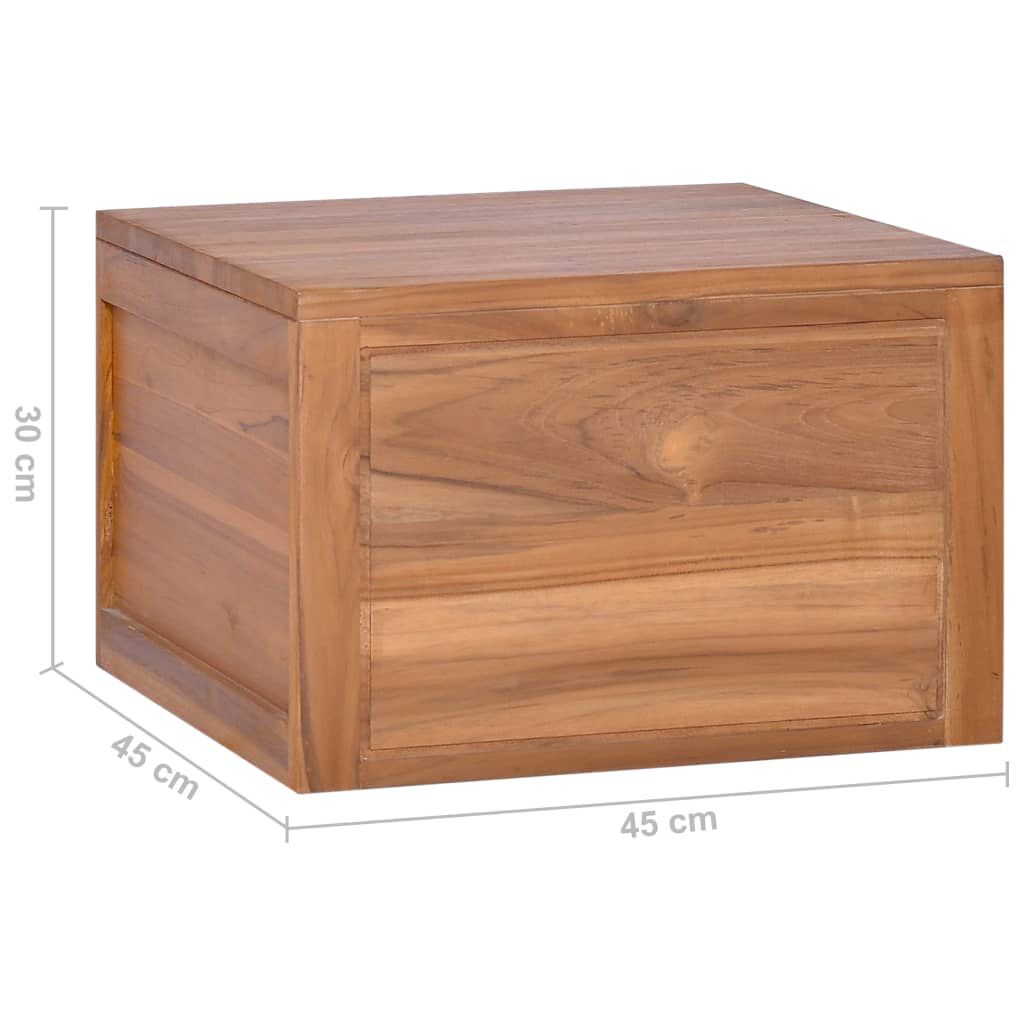 vidaXL Wall-mounted Bathroom Cabinet 45x45x30 cm Solid Teak Wood